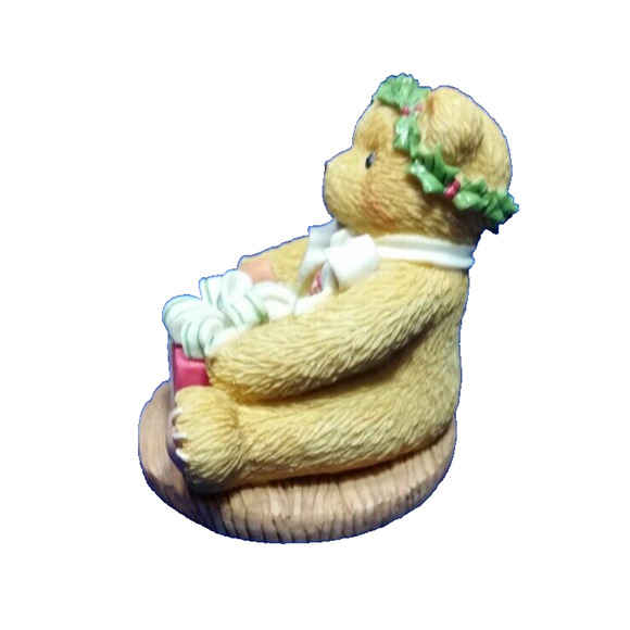 Cherished Teddies 475602 Margy Im Wrapping Holiday Joy Bear Figurine 1998 Enesco - Picture 6 of 7
